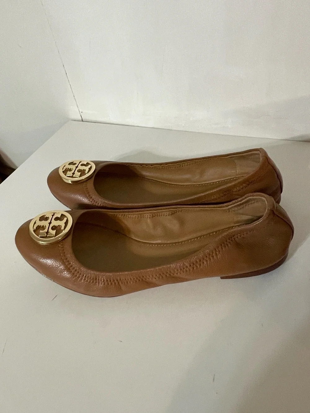 Tory Burch Benton Travel Ballet in Tan